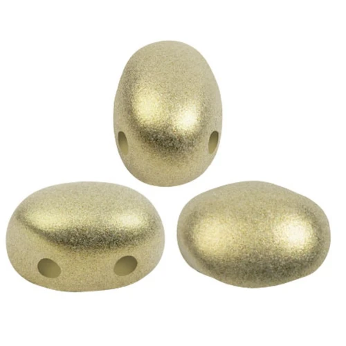 7x5mm Samos® glass beads by Puca® - Stardust Beige x10g