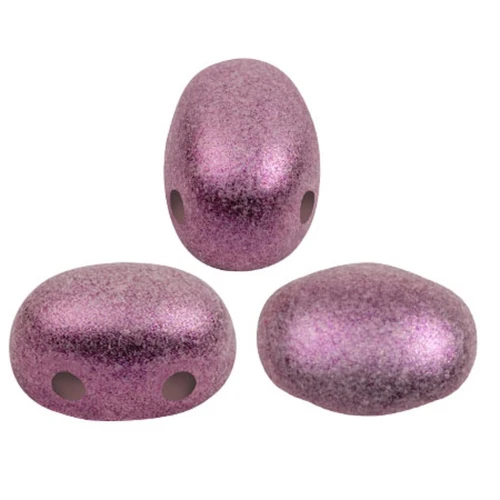 7x5mm Samos® glass beads by Puca® - Stardust Amethyst x10g