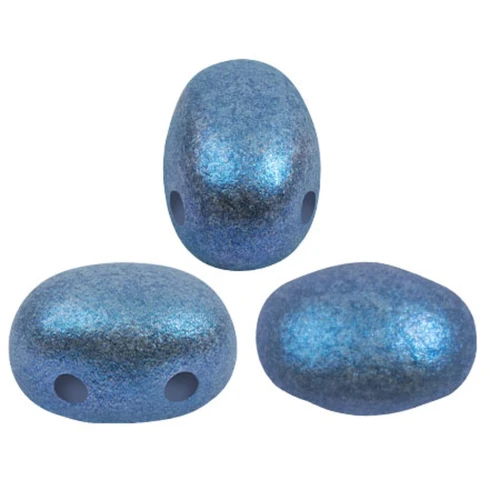 7x5mm Samos® glass beads by Puca® - Stardust Blue x10g