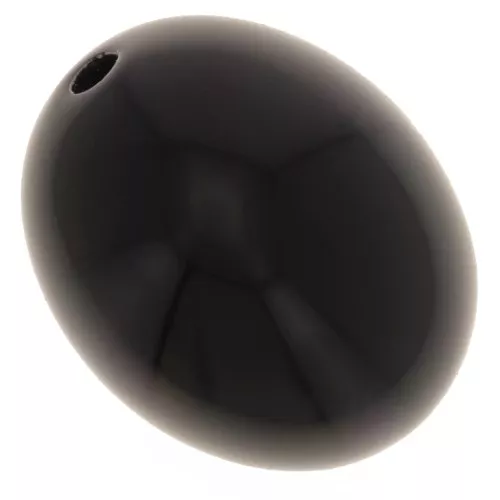 14x11mm Opaque resin olive beads - Black x6