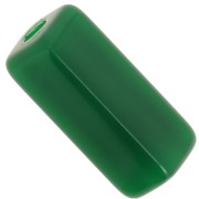 20x8mm Opaque resin tube beads - Emerald green x4