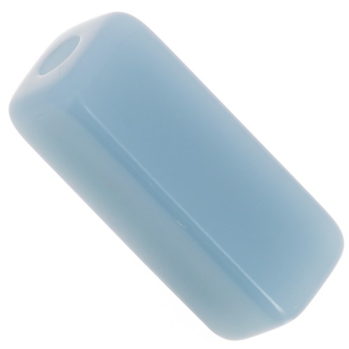Rectangle tube beads 20x8 mm in opaque resin - Smoked blue x4