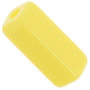 Rectangular tube beads 20x8 mm in opaque resin - Sun yellow x4