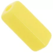 Rectangular tube beads 20x8 mm in opaque resin - Sun yellow x4