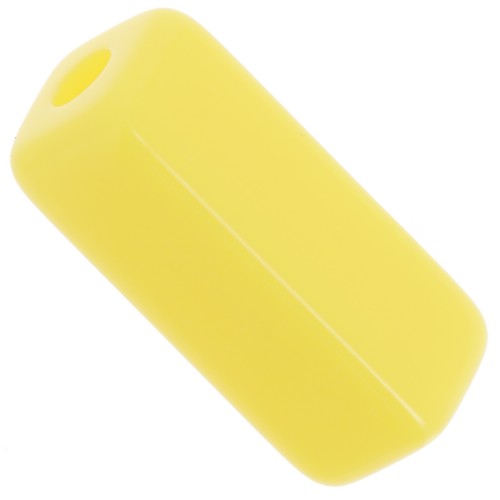 Rectangular tube beads 20x8 mm in opaque resin - Sun yellow x4