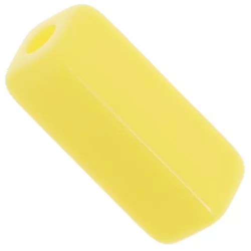 Rectangular tube beads 20x8 mm in opaque resin - Sun yellow x4