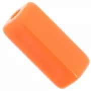 Orange - Perles tube rectangle en résine opaque 20x8 mm - Orange x4 Perles tube rectangle en résine opaque 20x8 mm - Orange x4