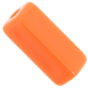 Rectangle tube beads 20x8 mm in opaque resin - Orange x4
