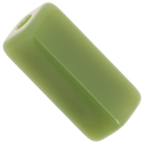Rectangle tube beads 20x8 mm in opaque resin - Khaki x4