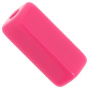 Rectangle tube beads 20x8 mm in opaque resin - Candy Pink x4
