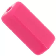 Rectangle tube beads 20x8 mm in opaque resin - Candy Pink x4
