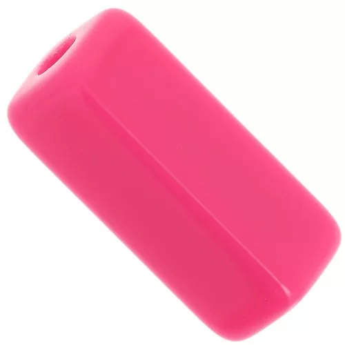 Rectangle tube beads 20x8 mm in opaque resin - Candy Pink x4