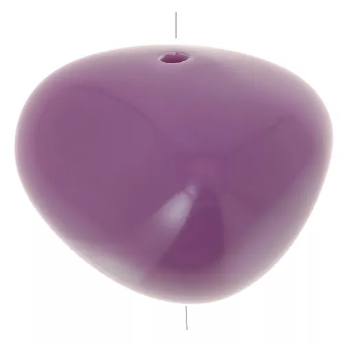 12x15 mm opaque resin nugget beads - Dark purple x6