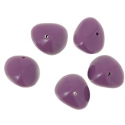 12x15 mm opaque resin nugget beads - Dark purple x6