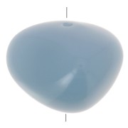 12x15mm Opaque resin nugget beads - Smoked blue x6