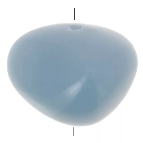 12x15 mm opaque resin nugget beads - Smoky blue x6