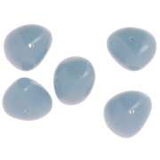 12x15 mm opaque resin nugget beads - Smoky blue x6