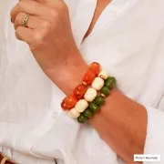 12x15mm Opaque resin nugget beads - Smoked blue x6