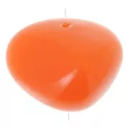 Perles nuggets en résine opaque 12x15 mm - Orange x6