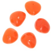 12x15 mm opaque resin nugget beads - Orange x6