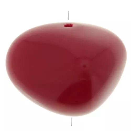 12x15 mm opaque resin nugget beads - Carmine red x6