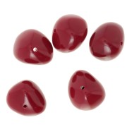 12x15mm Opaque resin nugget beads - Carmine red x6