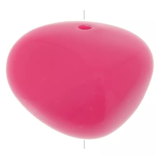 12x15 mm opaque resin nugget beads - Candy pink x6