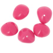 12x15 mm opaque resin nugget beads - Candy pink x6