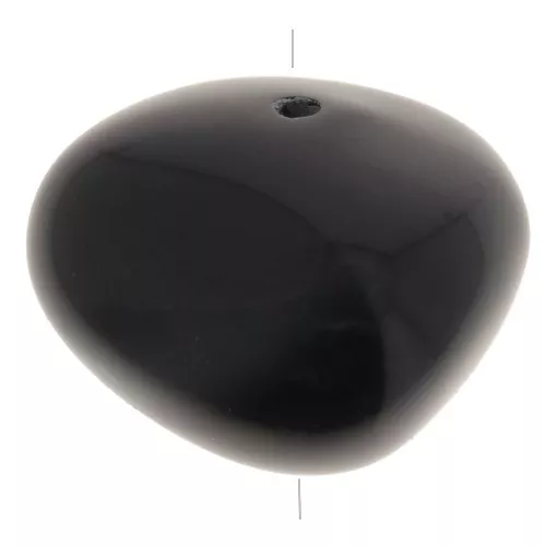 12x15 mm opaque resin nugget beads - Black x6
