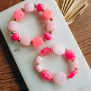 12x15mm Opaque resin nugget beads - Black x6