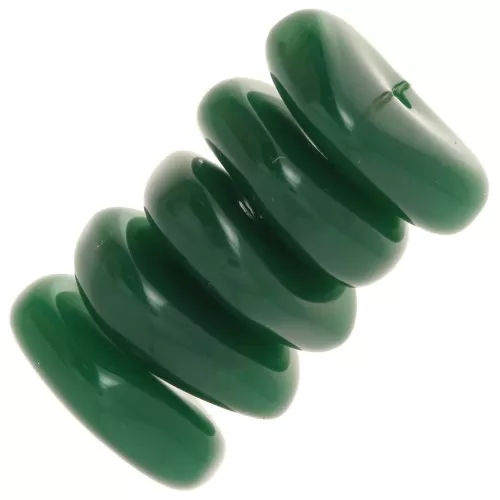 13mm round irregular beads in opaque resin - Emerald green x6