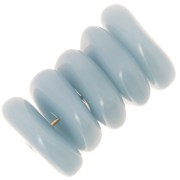 13mm round irregular beads in opaque resin - Smoked blue x6|raw }}