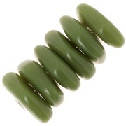 13mm round irregular beads in opaque resin - Khaki x6