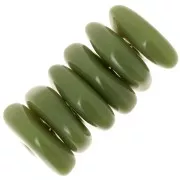 13mm round irregular beads in opaque resin - Khaki x6