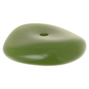 13mm round irregular beads in opaque resin - Khaki x6