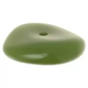 13mm round irregular beads in opaque resin - Khaki x6
