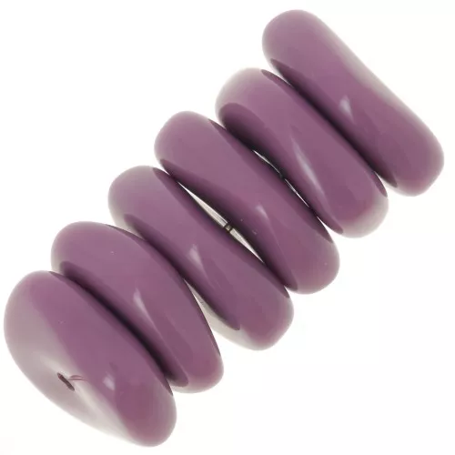 13mm round irregular beads in opaque resin - Dark mauve x6
