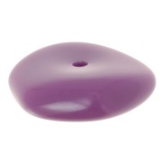 13mm round irregular beads in opaque resin - Dark mauve x6