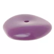 13mm round irregular beads in opaque resin - Dark mauve x6