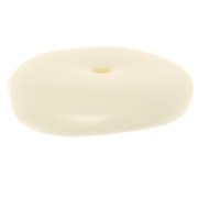 13mm round irregular beads in opaque resin - Ecru x6