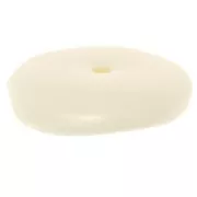 13mm round irregular beads in opaque resin - Ecru x6