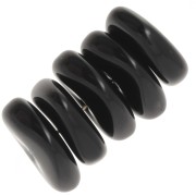 13mm round irregular beads in opaque resin - Black x6|raw }}