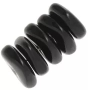 13mm round irregular beads in opaque resin - Black x6