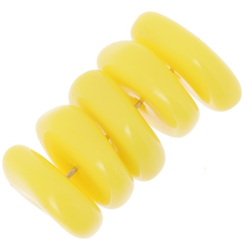 13mm round irregular beads in opaque resin - Sun yellow x6