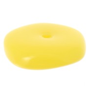 13mm round irregular beads in opaque resin - Sun yellow x6