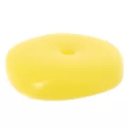 13mm round irregular beads in opaque resin - Sun yellow x6