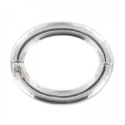Oval clasp 28mm Rhodium plated x1