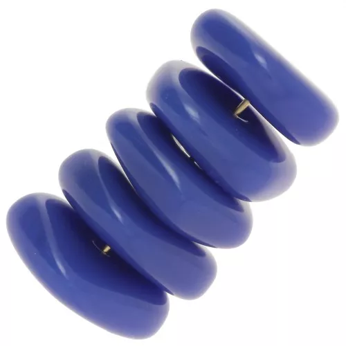 13mm round irregular beads in opaque resin - Hard blue x6