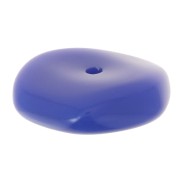 13mm round irregular beads in opaque resin - Hard blue x6