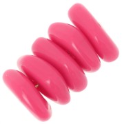 13mm round irregular beads in opaque resin - Candy Pink x6